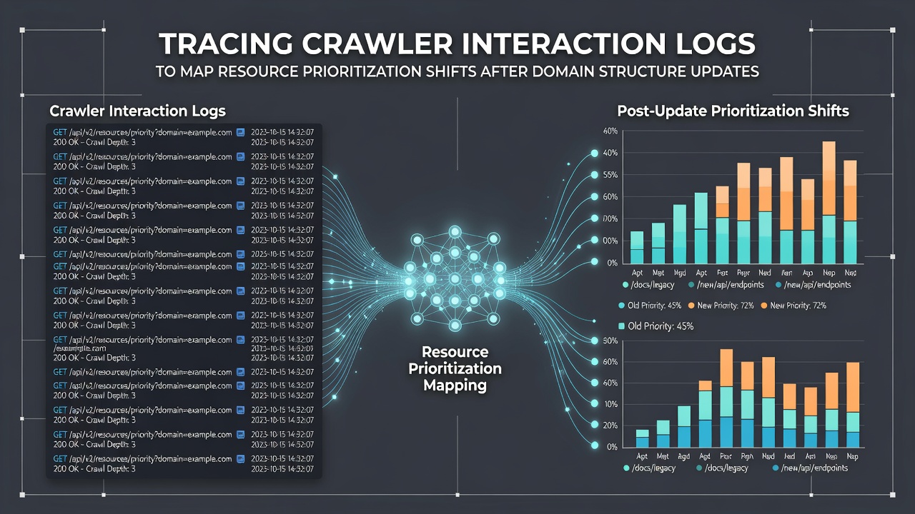 Tracing Crawler Interaction Logs to Map Resource Prioritization Shifts After Domain Structure Updates